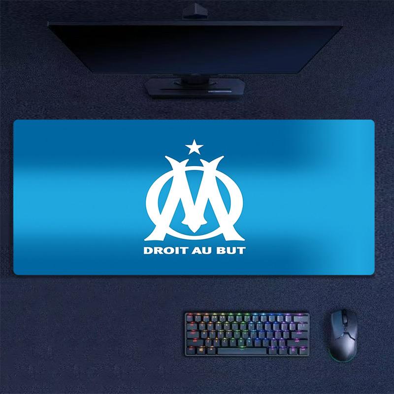 Olympique de Marseille Print Cushion Non-slip Laptop Tablet Big Mousepad XXL Mat Mini PC Playmat With Lock edge