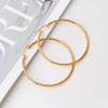 Trendy Stainless Steel Round Hoop Earrings for Men and Women