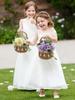 Hand Woven Wicker Basket Rattan Flower Basket for Festival Wedding Party 13x13x23cm Yellow