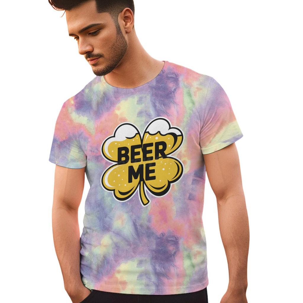 St. Paddy's Beer Me Clover Tee Festive St. Patrick's Day Drinking T-shirts for Men Irish Shirt Lucky Clover Men's Clothing