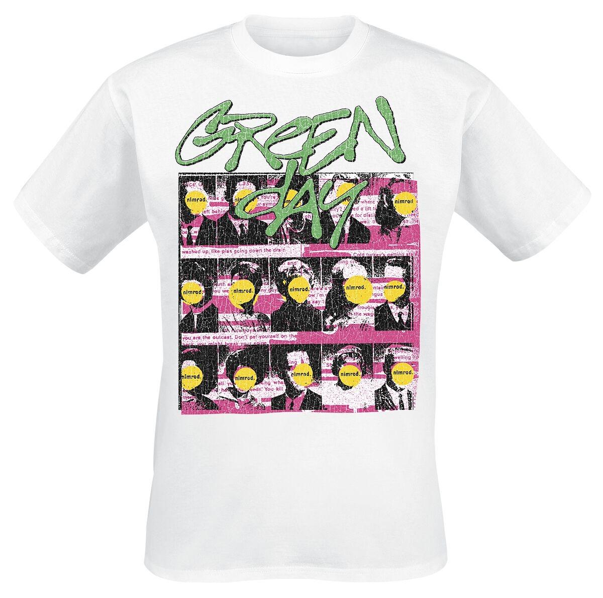 Green Day Nimrod Collage Portrait Print T Shirt 100 Cotton Casual Neutral Tee Punk Rock Streetwear M