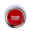 Universal 12V Race Car Engine Start Switch Push Button Starter Red LED Chrome