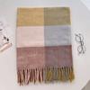 Scarf New imitation cashmere color plaid scarf female Korean version autumn and winter plaid scarf fringed shawl scarf