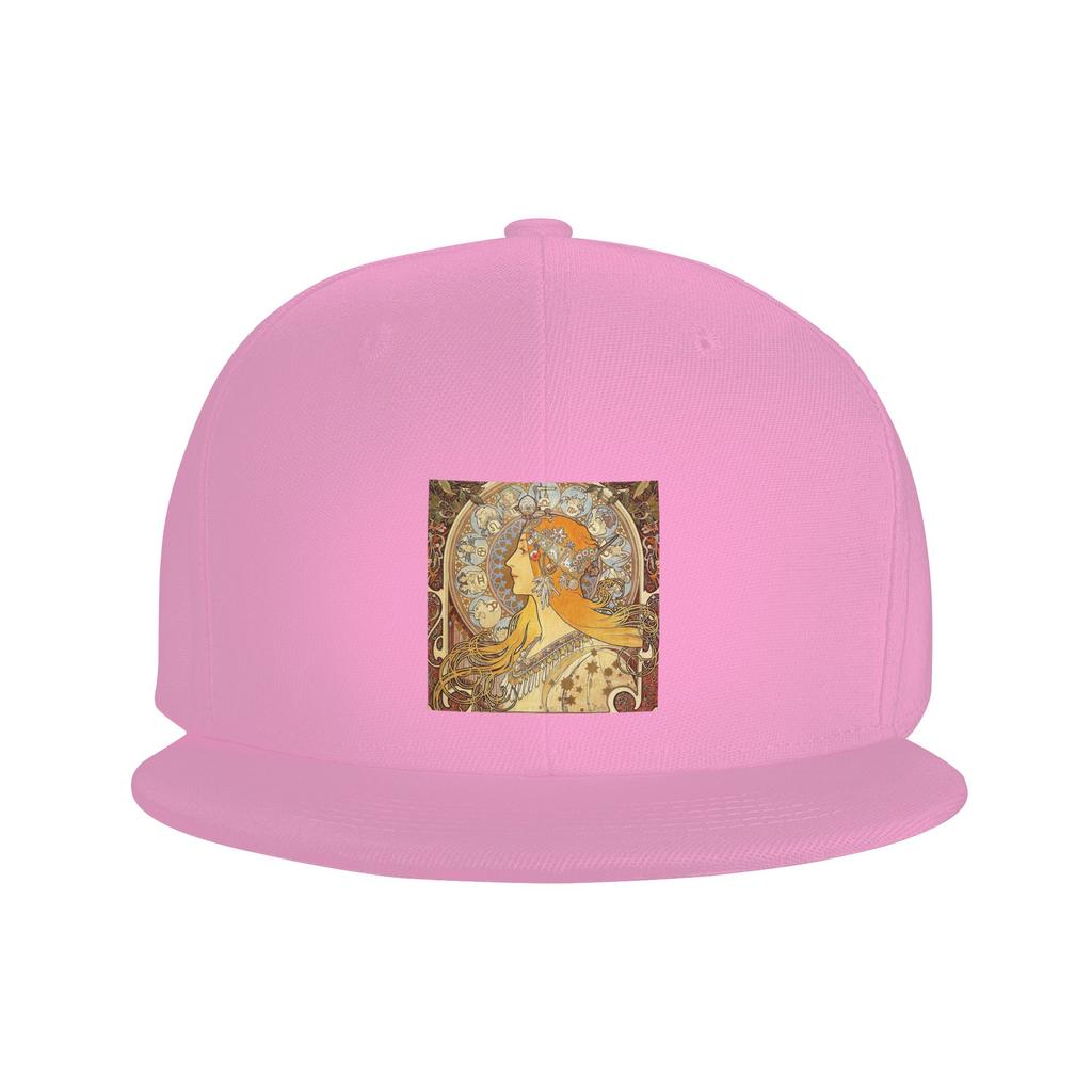 Alphonse Mucha Zodiac Art Nouveau Women Baseball Caps Snapback Fashion Baseball Hats Breathable Casual Casquette Outdoor Unisex