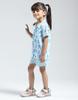 Monte Carlo Girl's Regular Fit Printed Half Sleeve Short Set