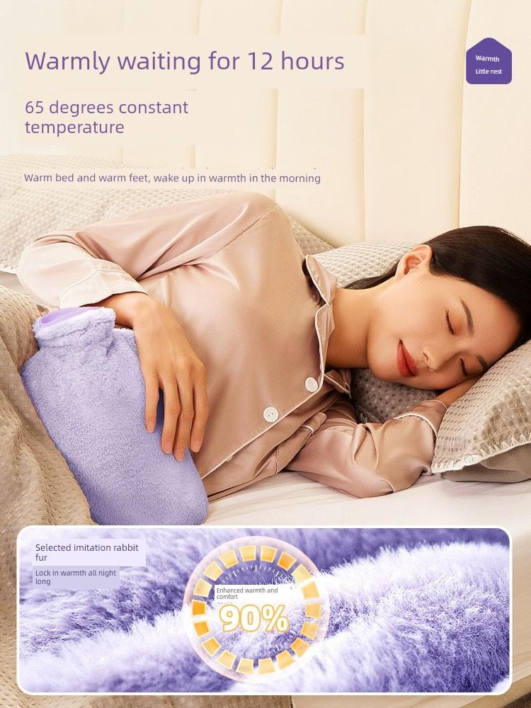 Hot Water Bag Hot Water Bag Water Injection Hot Compress Bag Hot Compress Special Warm Handbag Bed Special Dysmenorrhea for Girls Heating Pad