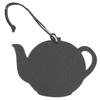 Excellent HERMES Bag Charm Petit Ash Teapot Light Blue Black Leather Women Used
