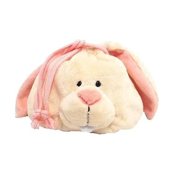 NICI Фигурка кролика, чехол для лица, Германия, плюшевый подарочный чехол для лица, завязывающийся на шнурок, кролик, питомец 3090463 розовый