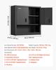 Metal Wall Cabinet, 76.2W X 30.5D X 76.2H Inch, Steel Floating Hanging Storage Cabinet with Locking Doors and Adjustable Shelf for Garage, Basement,