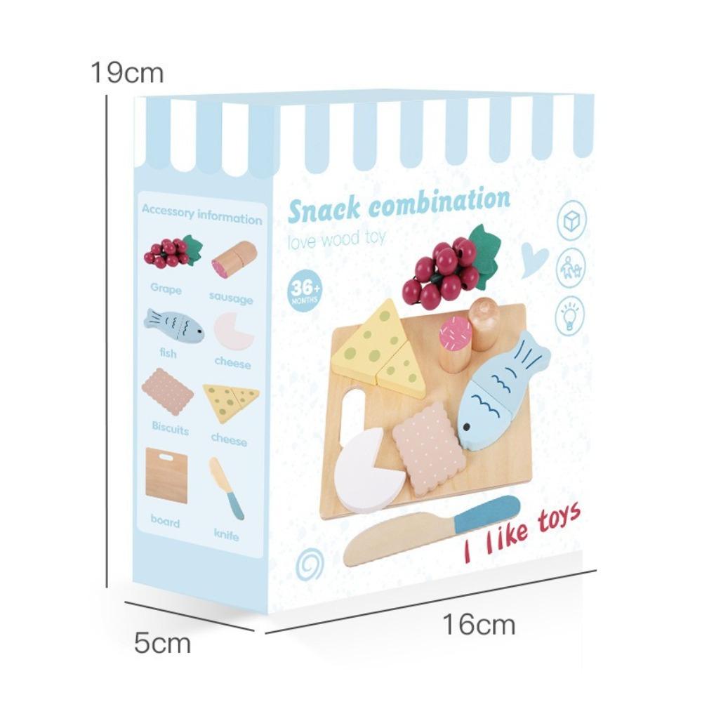 Wooden Material Wooden Kitchen Toys Role Play Toy Simulation Design Pretend Play Food Creative Shape Desktop Decor