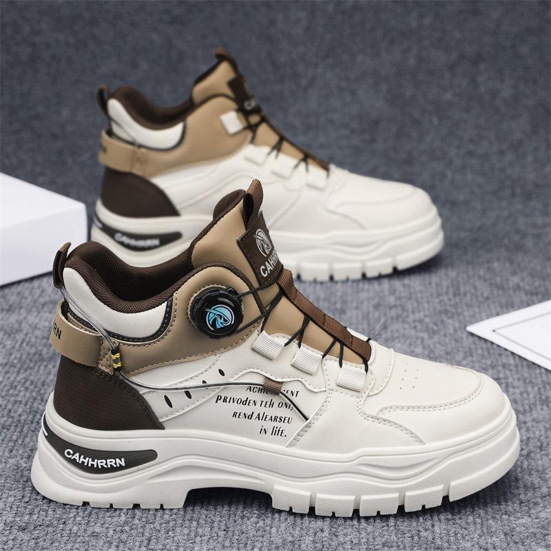 Martin boots spring new non-slip and wear-resistant rotating button casual hiking shoes