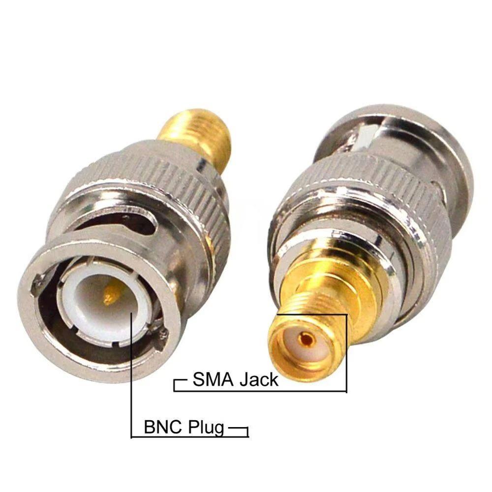 Male to Female BNC Male Adapter Metal SMA Female Adapter Coaxial Cable Accessories