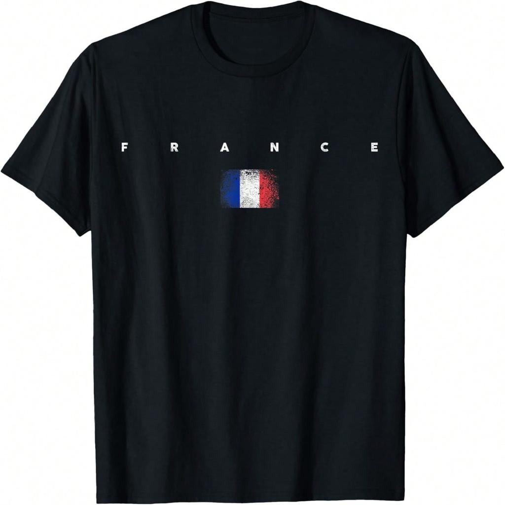 France Flag Pride Vintage _Retro Soccer French Football T-Shirt