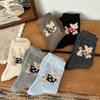 Wool socks autumn and winter tube socks Japanese warm winter cute cartoon dressing puppy stacking socks