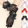 1 Pair Full Finger Lace Gloves Short Bridal Gloves Elegant Wedding Gloves for Women