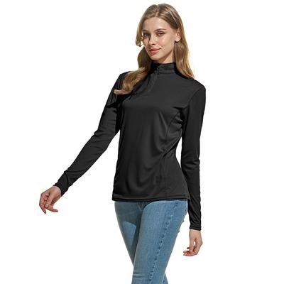 Teseulla Women'S Uv Protection Training Quarter Zip Cooling T-Shirt