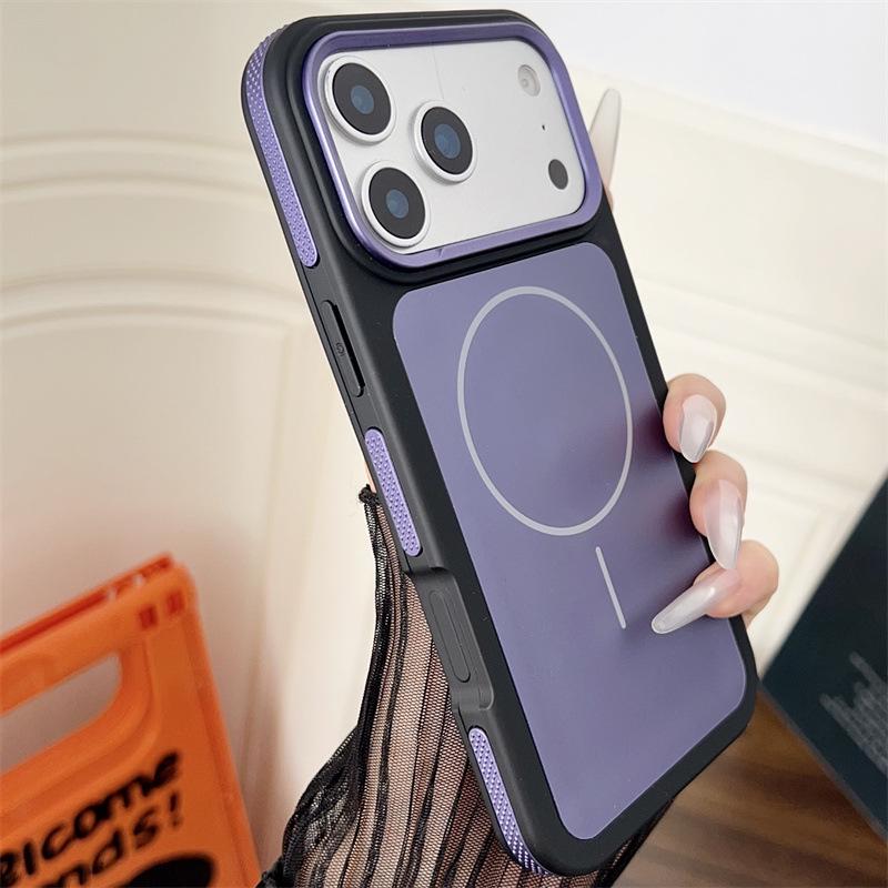 Dual-Color Magnetic Phone Case for iPhone 17 Pro Max Skin Feel, Compatible with iPhone 14/13/15/16.
