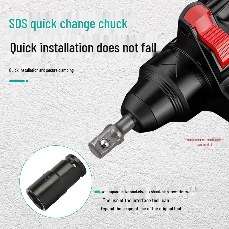 Electric Hammer Adapter: SDS Shank Screwdriver Bit & Impact Drill Chuck Sleeve.