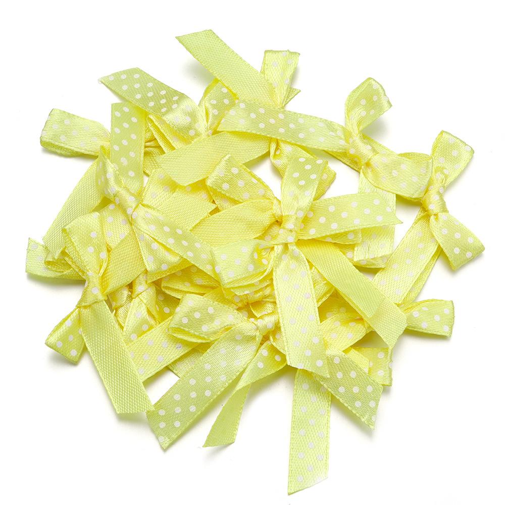 50pcs/lot Color Polka Dot Bow Ribbon Tied Bows for Clothing Gift Party Decoration DIY Hairpin Handcraft Accessories Materials