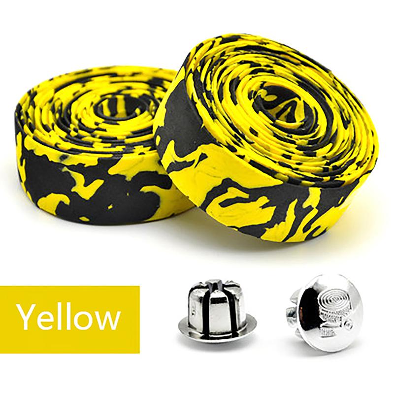 2 Pcs Eva Bicycle Handlebar Tape Cycling Mountain Bike Handle Belt Reflective Wrap Road Bike Belt With Bar Plugs