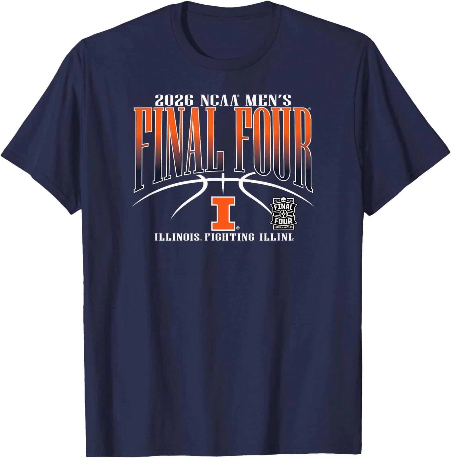 Illinois Illini Final Four 2026 Basketball Navy T-Shirt 100