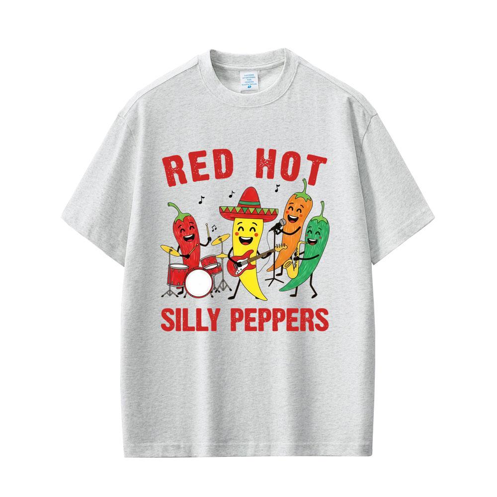 Red Hot Silly Peppers Funny Meme Graphic T Shirts Unisex Women Vintage Gothic Metal Rock Tshirt Unisexs Summer Casual Humor Tshirts