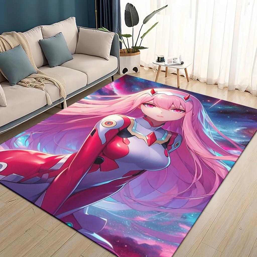 27 Style Cartoon Zero Two DARLING in The FRANXX Carpet Rug for Living Room Bedroom Home Sofa Decoration,Kids Non-slip Floor Mat