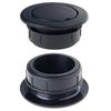 Umbrella Hole Insert Set for Patio Tables, Threaded 2 Inch Table Opening Cover with 1.63 Inch Umbrella Shaft Clearance and ABS Cap