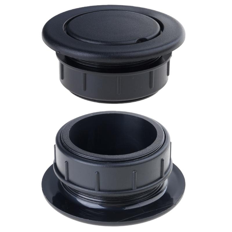 Umbrella Hole Insert Set for Patio Tables, Threaded 2 Inch Table Opening Cover with 1.63 Inch Umbrella Shaft Clearance and ABS Cap