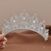 2024 Crystal Rhinestone Bride Crown Headdress: Wedding & Birthday Hair Accessories
