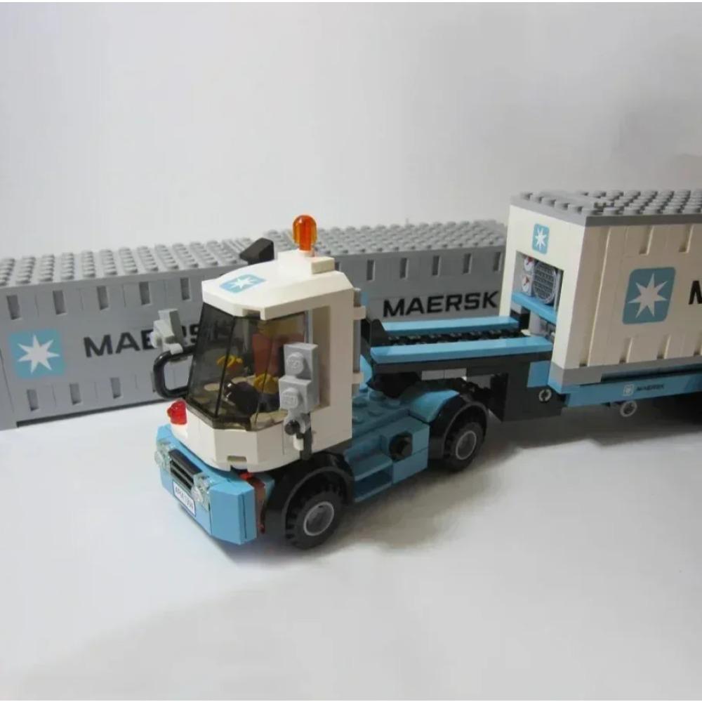 2024 New Classic Creative Container Freight Maersk Train Building Block Toy 10219 Gifts