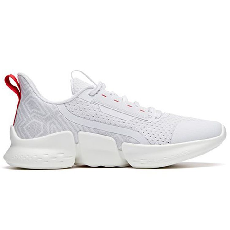 Anta Training Series Shock Absorbing Non-Slip Low Top Training Shoes Men Sneakers White Red 112027786-1