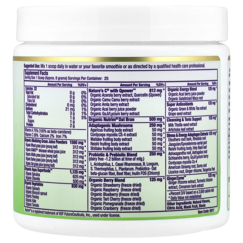 Paradise Herbs, ORAC Energy® Greens, Apple, 200g (7.05oz)