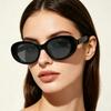 Women Retro Oval Cat Eye Sunglasses Y2K Vintage UV Protection Men Driving Shades Outdoor Sunscreen Eyewear