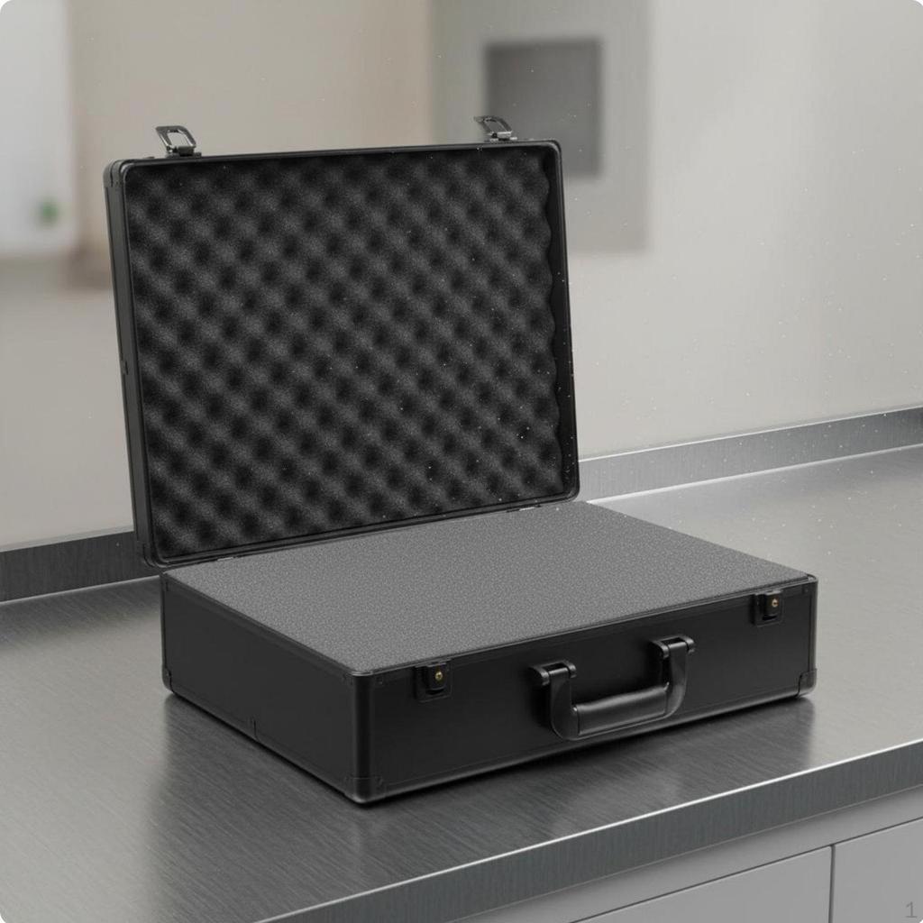 Locking Hard Case Lockable Security Shell Carrying Reinforced Corners Combination Lock Box
