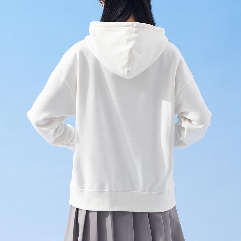 Puma Sports Lifestyle Series Letter Print Hooded Long Sleeve Sweatshirt Women sweatshirt White 625306-65