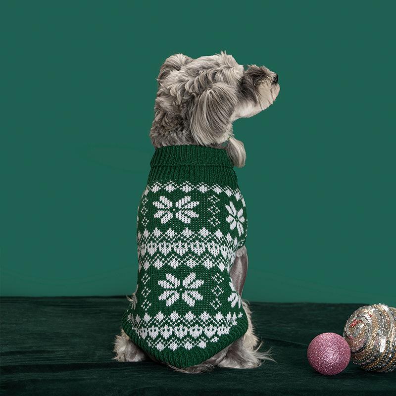 Autumn Winter Pet Dog Christmas Day Sweater Warm Coat Scarf for Small Medium Dog Kitten Pullover Cat Puppy Vest Warm Pet Clothes