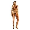 Iootiany Sexy Animal Leopard Print Tight Adult Bodysuit Couple Role Play Leopard Suit With Tail Muscle Tight Fitness Clothes