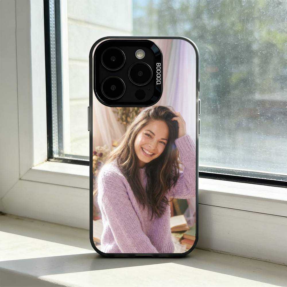 Natalie Portman A-Actor Phone Case For iPhone 17,16,15,14,13,12,11 Plus,Pro Max,XS,Colored Silver Plated Inside Cover