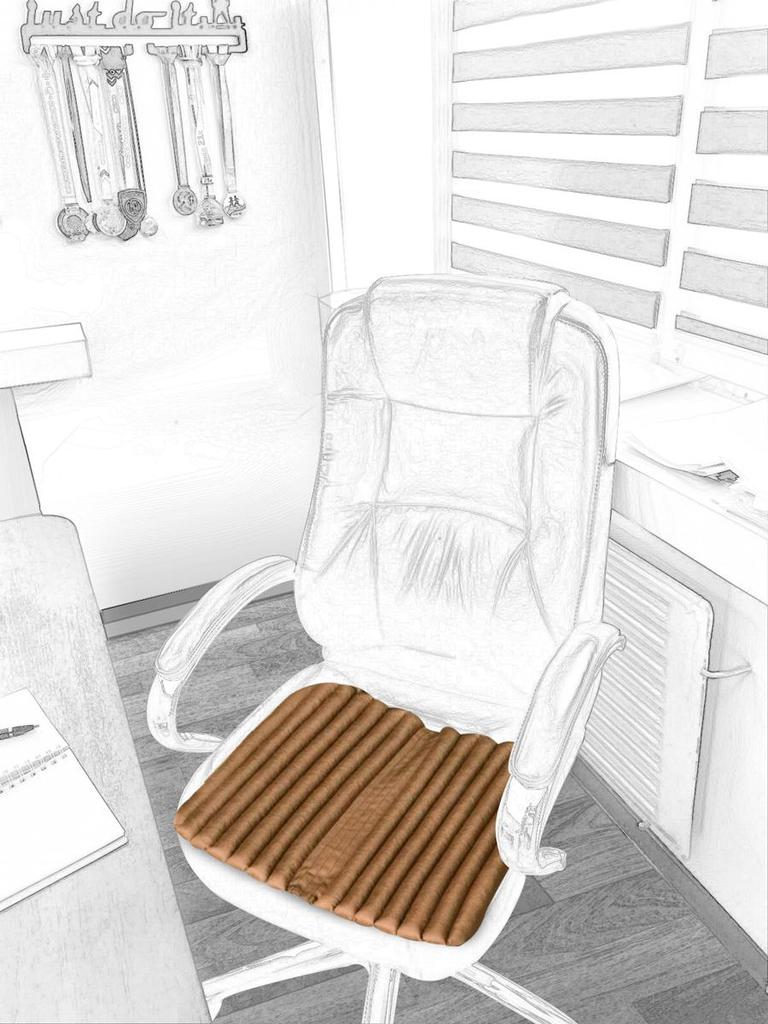 Pokrowiec na krzesło wykonawcze Ekkoseat, wypełniacz z łuski gryczanej