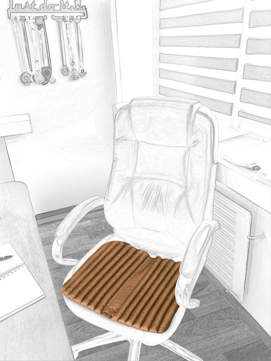 

Накидка на крісло керівника Ekkoseat, наповнювач гречане лушпиння коричневий