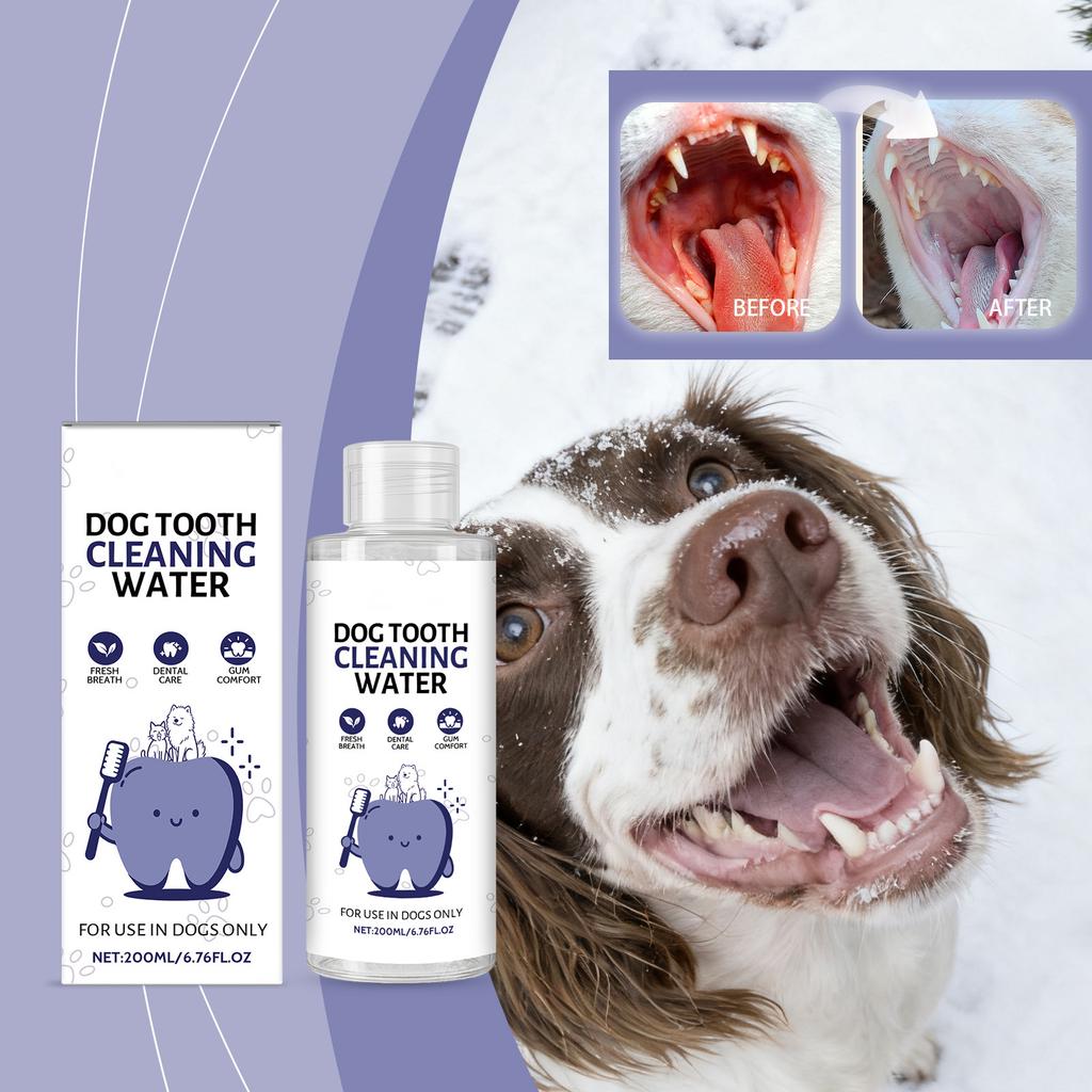 Dog Breath Freshener Natural Oral Care Water Additive Teeth Cleaner Deodorizer for Fresh Breath Tartar Control