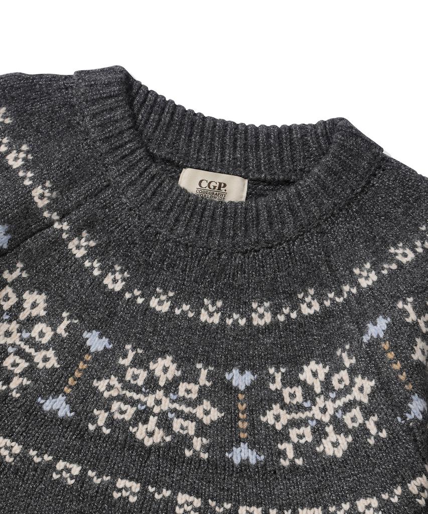 CGP (Women) Nordic Pattern Knit_Charcoal