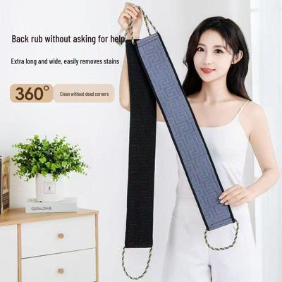 Men's Coarse Sand Bath Towel: Long-Handled Scrubber for Body and Back, Effective for Stain, Dirt, and Mud Removal