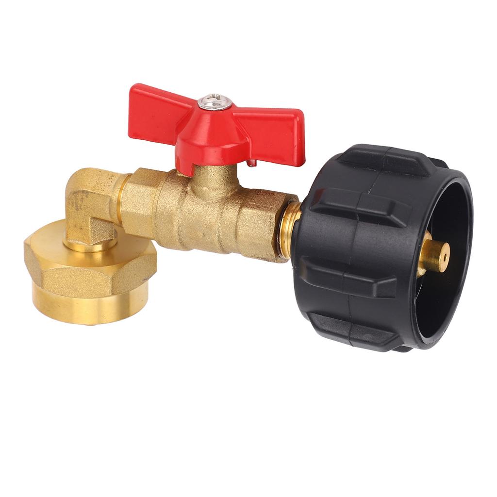 Adapter do napełniania butli gazowych QCC1 z zaworem regulacyjnym On/Off, adapter kolankowy do butli gazowych, napełnianie butli 1-funtowej