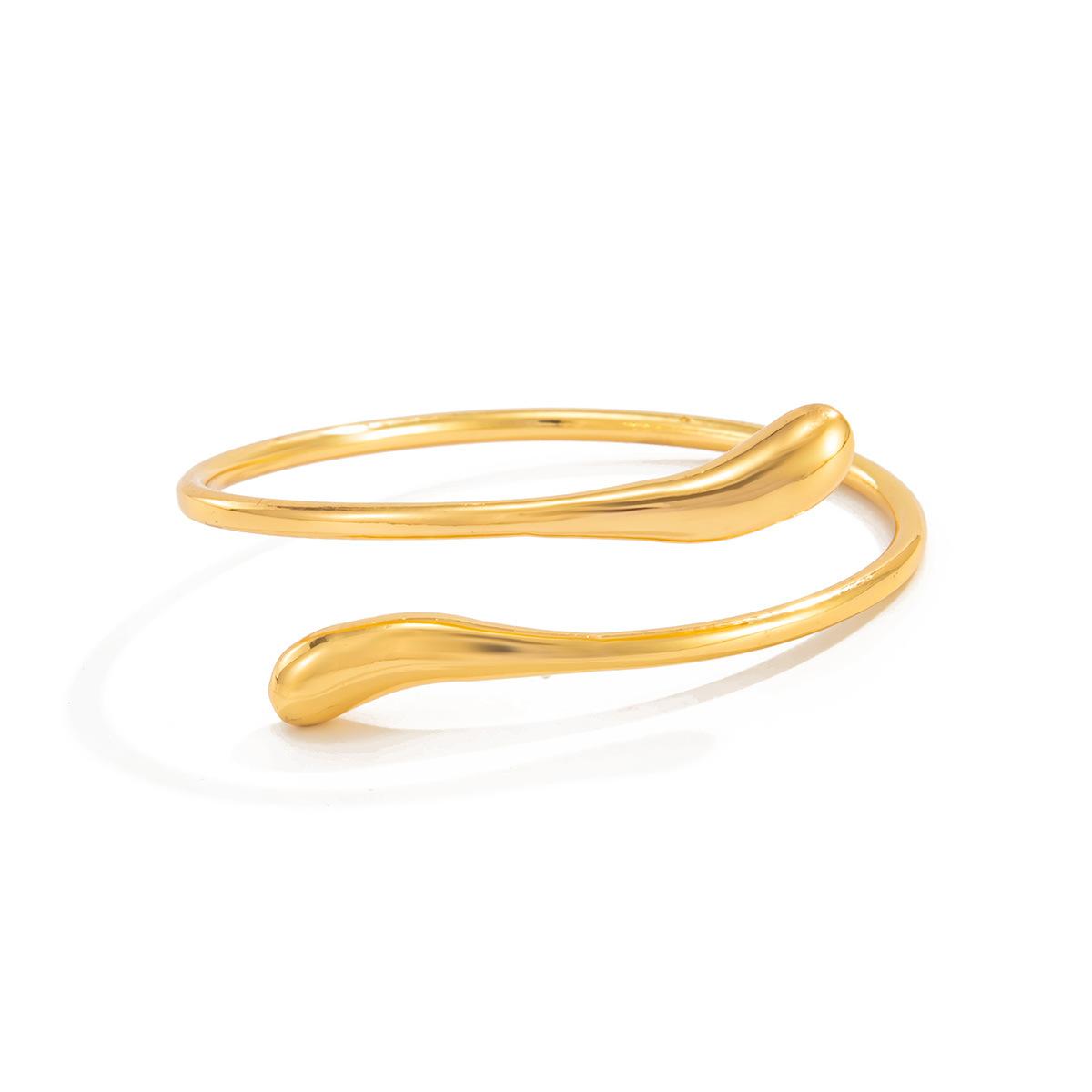 

DIEZI 4 Style Punk Exaggerated Water Drop Cuff Bangles Women Men Hip Hop Punk Geometric Gold Silver Color Metal Bracelet Jewelry