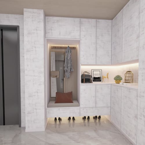 Boobest 80cm Wide X 4m Long Concrete Wallpaper Sticker, Light Gray, Heat-resistant, Peel-off, Self-adhesive, Waterproof, and Stain-resistant for Concr