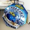 1PC Cru-zeiro Esporte Club Crest Printed Umbrella Folding umbrella, automatic umbrella 8-Frame for Travel, camping Fan gifts Christmas Gifts