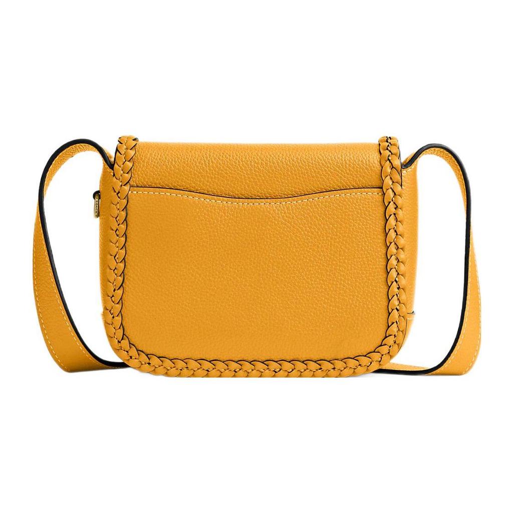 Coach Tabby 19 Flap Closure Adjustable Shoulder Strap Smooth Calfskin Messenger Bag Women Bags Yellow CJ837-B4UA