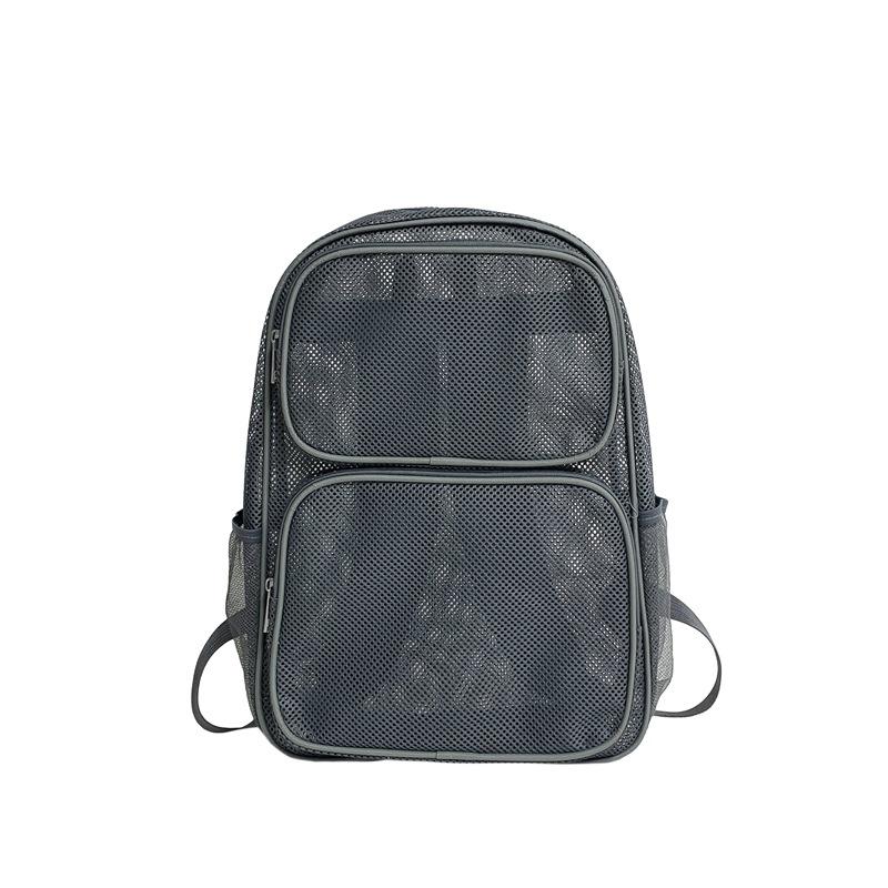 Zaino da Spiaggia in Rete Estivo 1pz Svuotato Comoda Tracolla Borsa Fitness Resistente all'Usura Zaino per Pendolari Nuoto